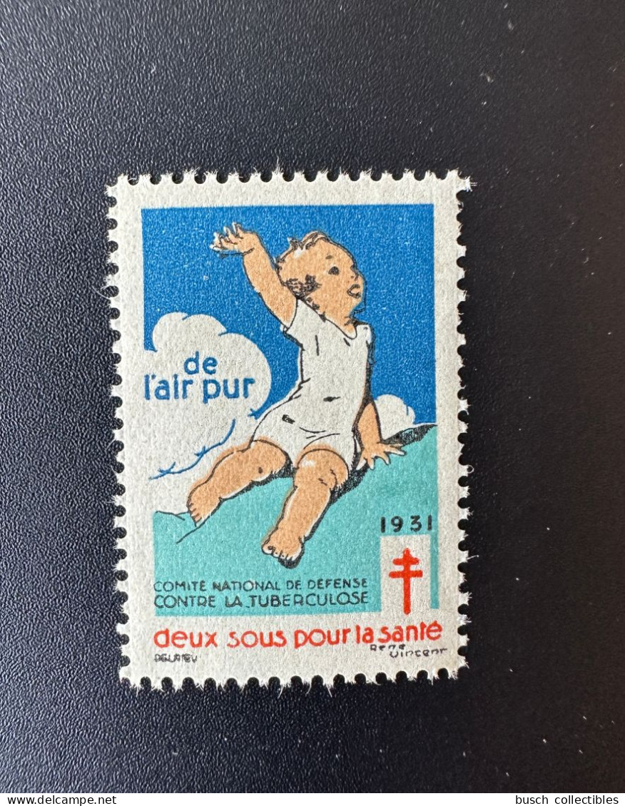 France 1931 Antituberculeux Tuberculose Tuberculosis Tuberkulose De L'air Pur Deux Sous Pour La Santé - Tuberkulose-Serien