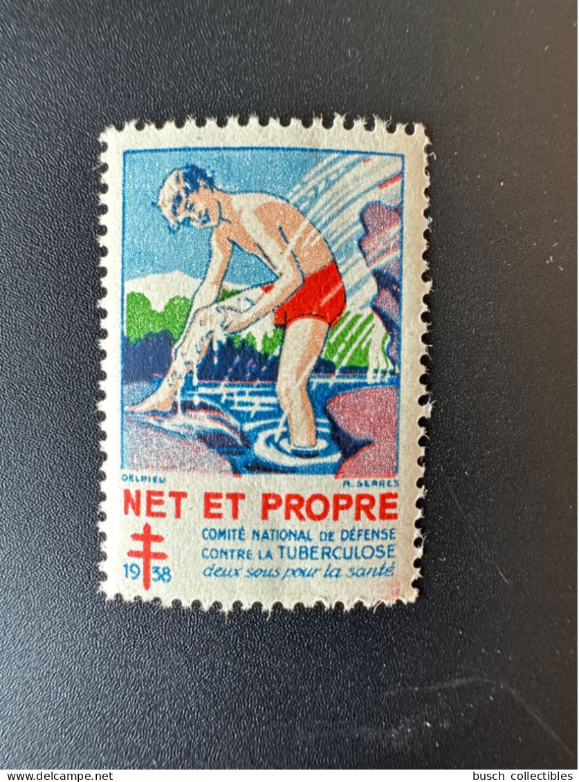 France 1938 Antituberculeux Tuberculose Tuberculosis Tuberkulose Net Et Propre Deux Sous Pour La Santé - Tegen Tuberculose