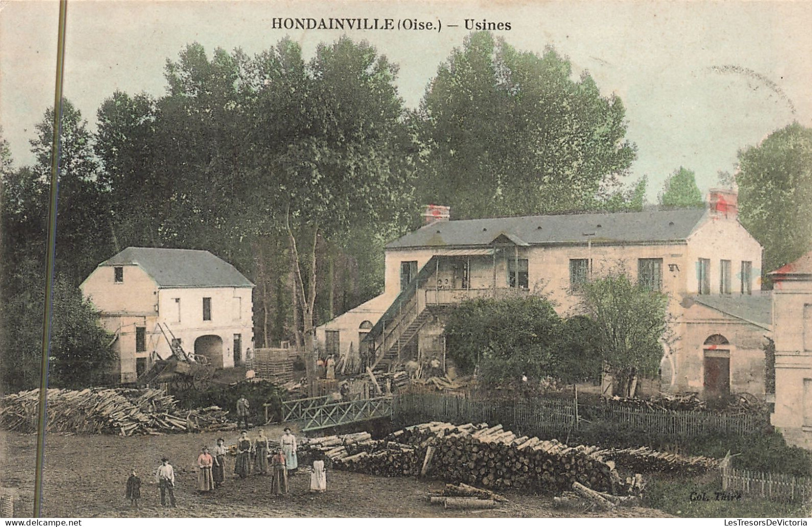 France - Hondainville - Usines - Coll. Thire - Animé - Colorisé  -  Carte Postale Ancienne - Clermont