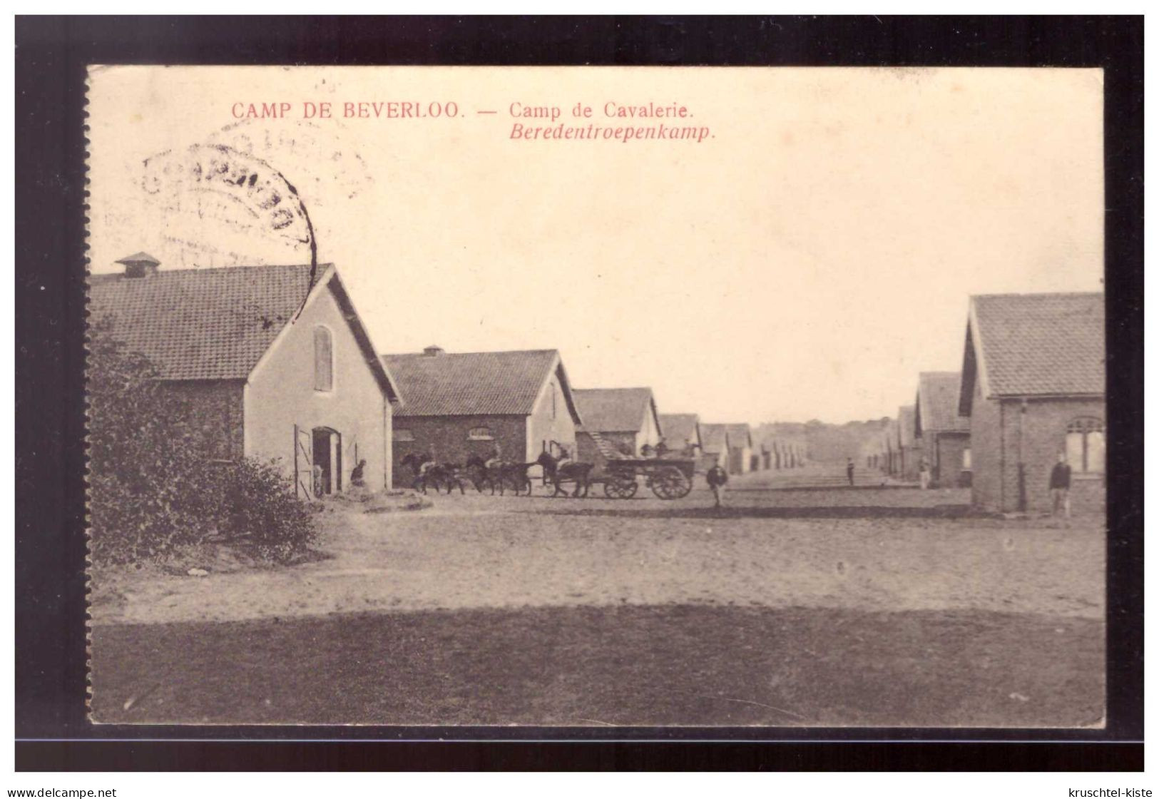 DT-Reich (021715) Propaganda AK, Truppenübungsplatz Camp De Beverloo- Comp De Cavalerie, Gelaufen 23.12.1915 - Beringen