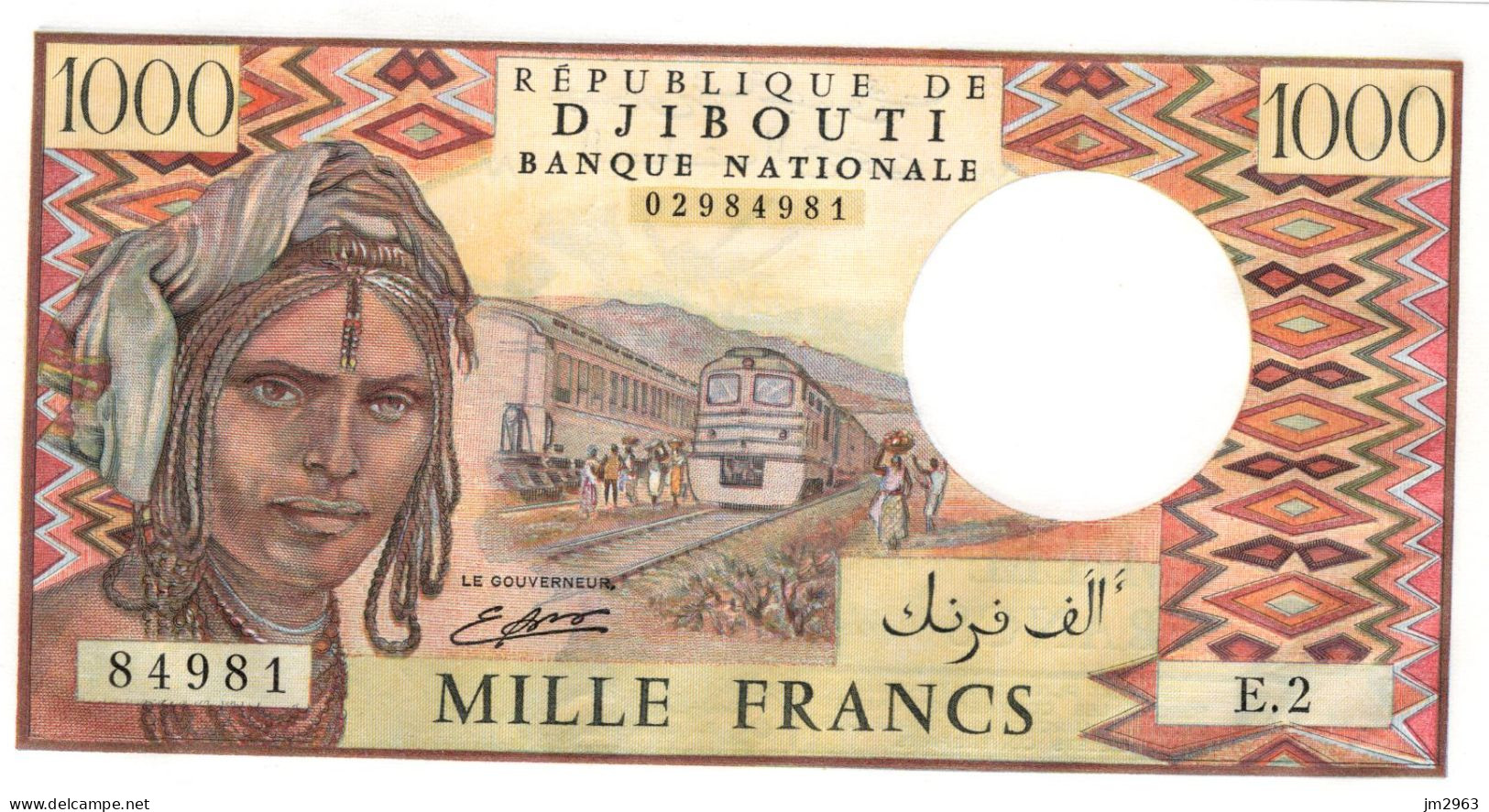DJIBOUTI ND 1000 Francs UNC E.2 84981 - Gibuti