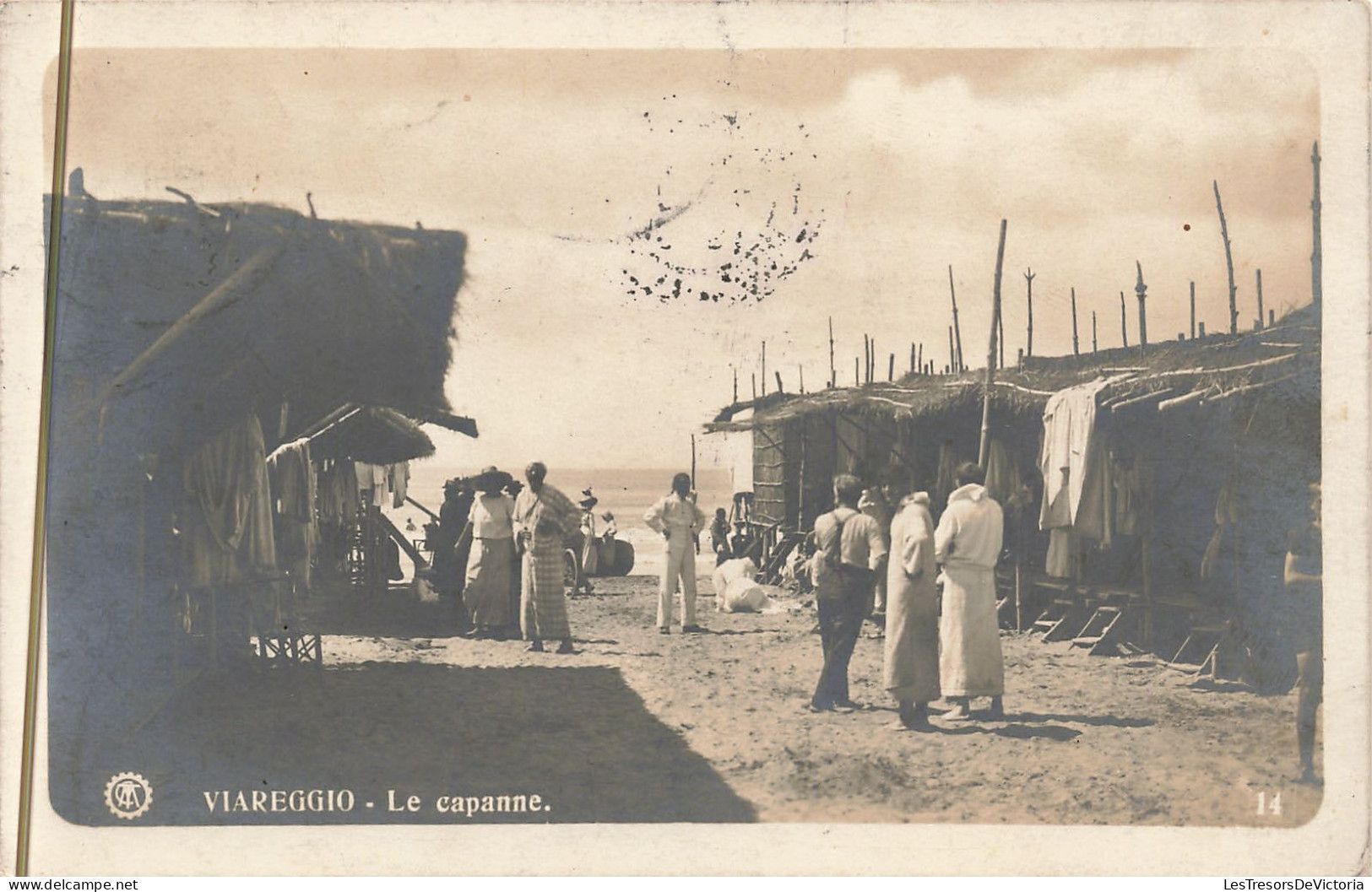 Italie - Viareggio - Le Capanne - Animé - Traldi & C. -  Carte Postale Ancienne - Lucca