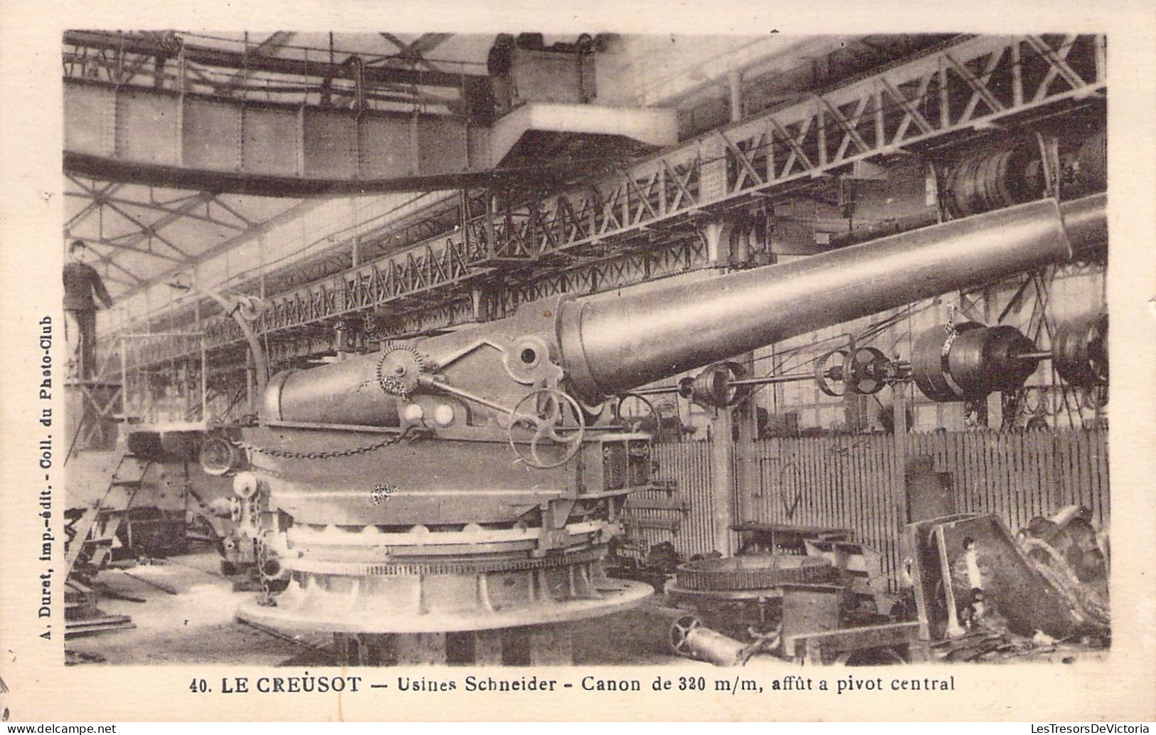 FRANCE - 71 - LE CREUSOT - Usines Schneider - Canon De 300mm Affût A Pivot Central - Carte Postale Animée - Le Creusot