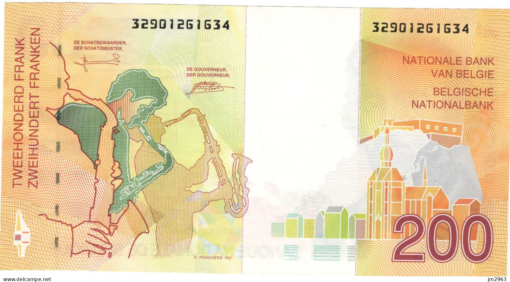 BELGIQUE 200 Francs 1995 UNC 32901261634 - Altri & Non Classificati