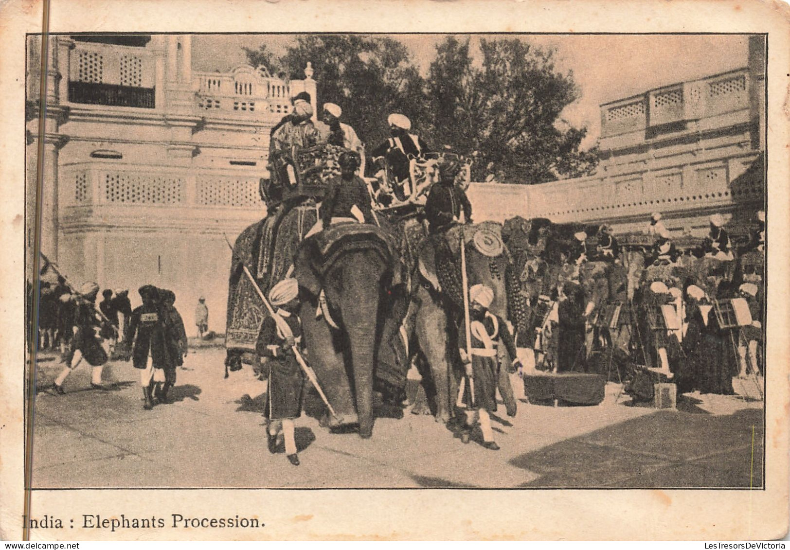 Inde - India - Elephants Procession - Animé - Buschmann - Red Starline -  Carte Postale Ancienne - India