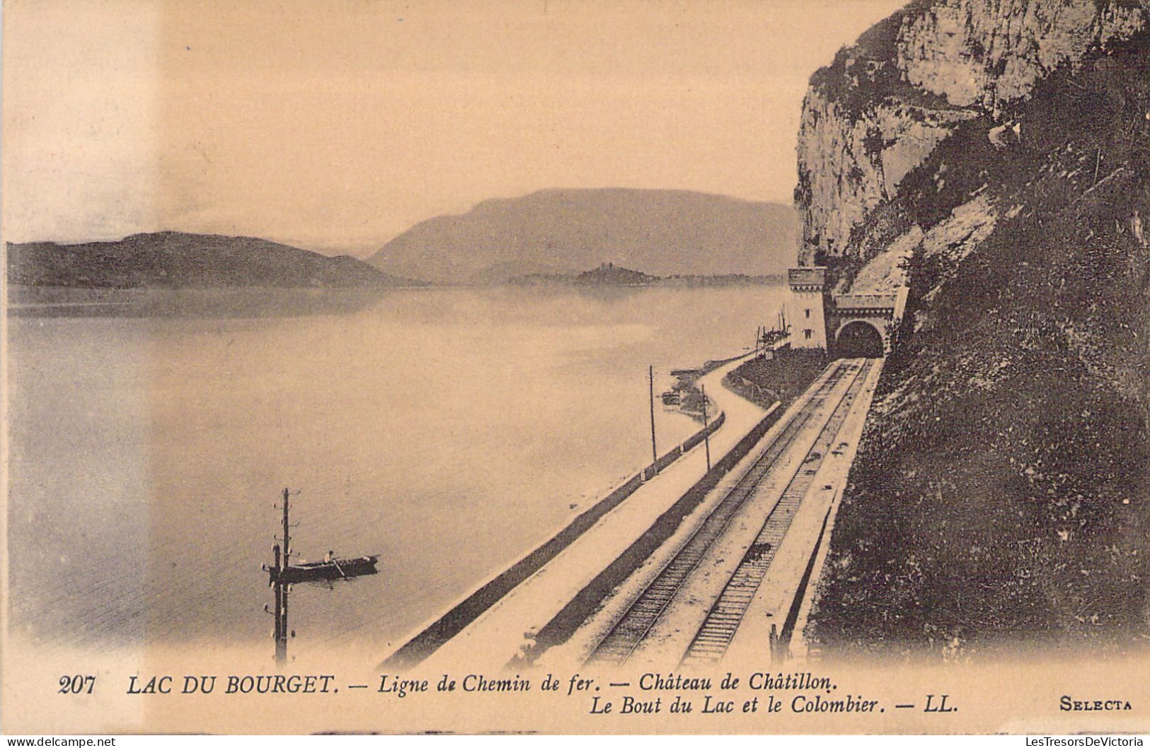 FRANCE - 73 - LAC DU BOURGET - Ligne De Chemein De Fer - Château De Châtillon - Carte Postale Animée - Autres & Non Classés