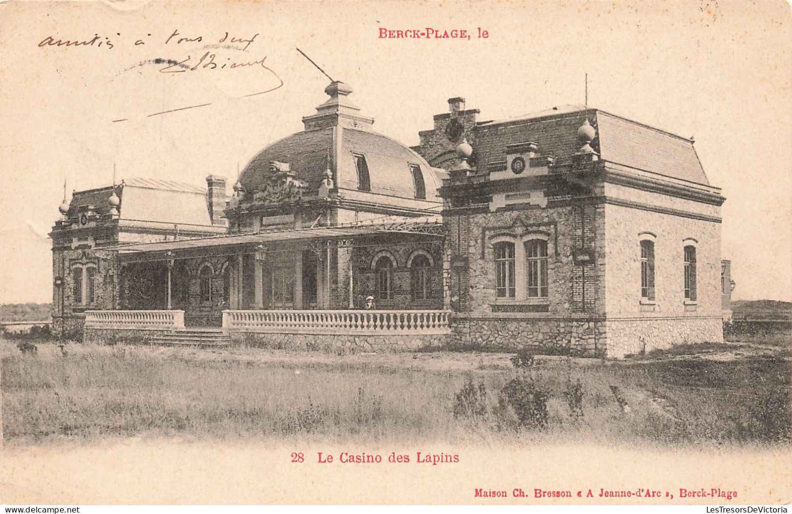 France - Berck Plage - Le Casino Des Lapins - Maisn Ch. Bresson  -  Carte Postale Ancienne - Berck