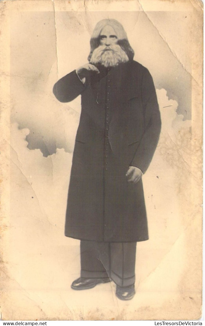 FANTAISIE - Homme - Manteau - Barbe - Carte Postale Ancienne - Männer