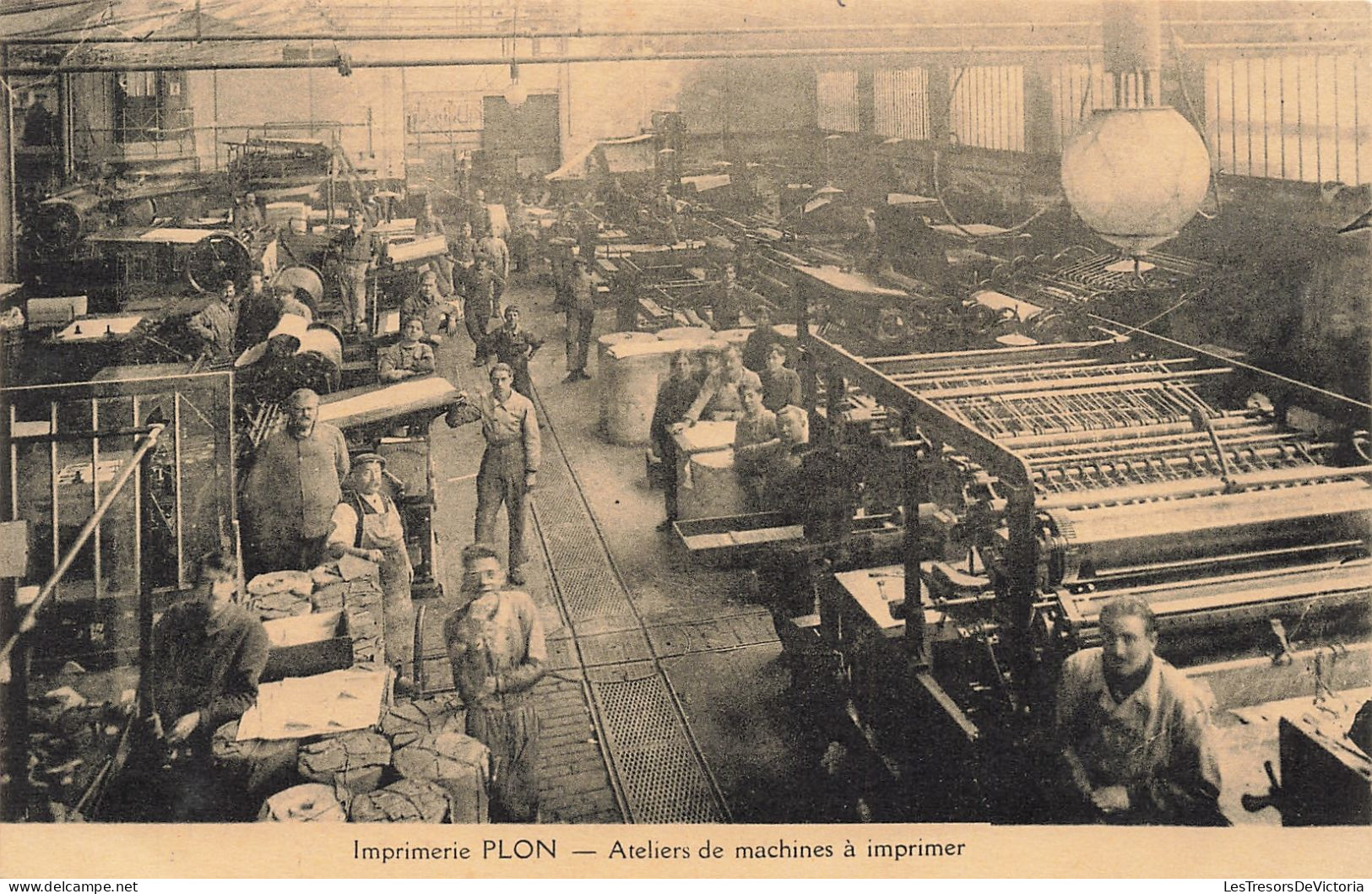 France - Paris - Imprimerie Plon - Ateliers De Machines à Imprimer - Animé - Publicité -  Carte Postale Ancienne - Petits Métiers à Paris