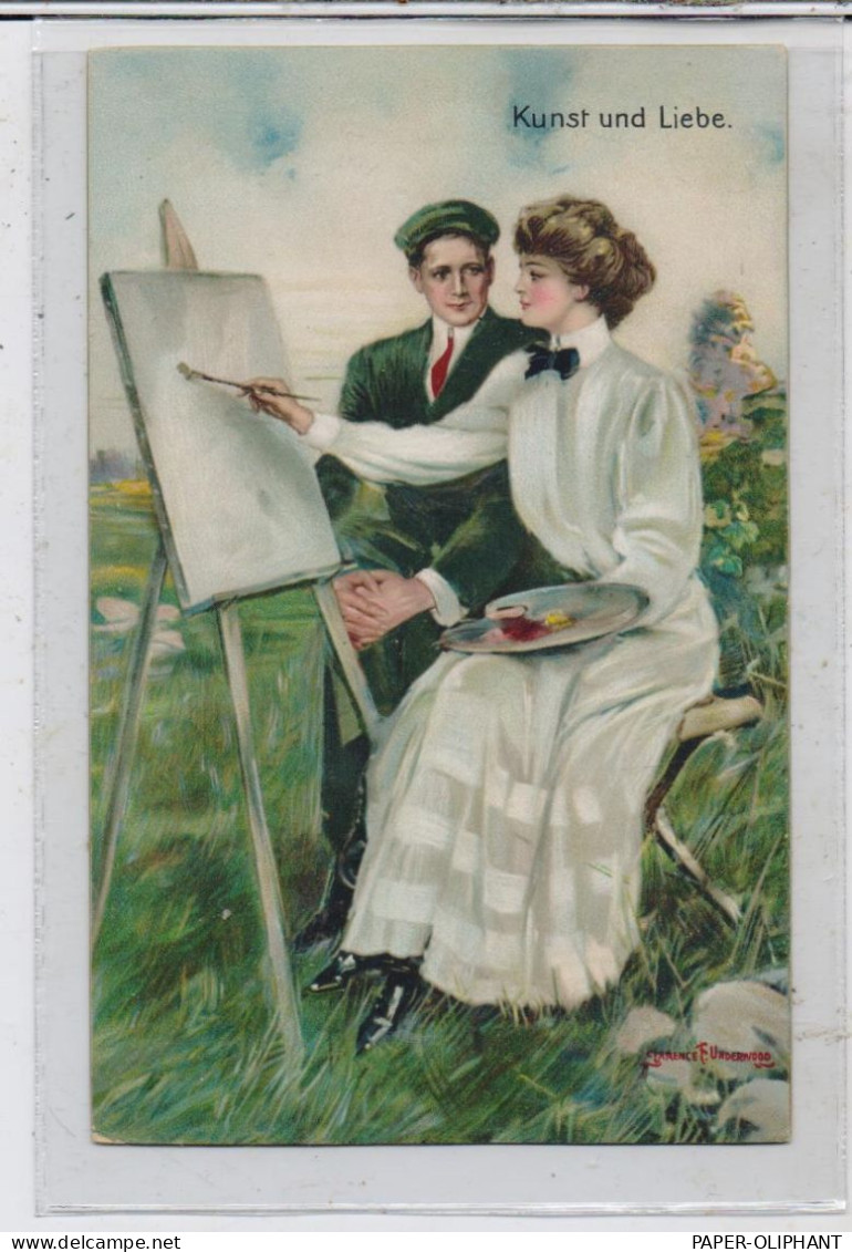 KÜNSTLER / Artist - CLARENCE F. UNDERWOOD, "Kunst Und Liebe" - Underwood, Clarence F.