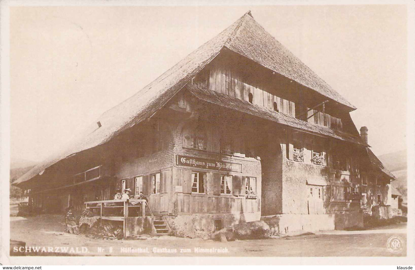 Höllental - Gasthaus Zum Himmelreich Gel.1908 Bahnpoststempel - Höllental