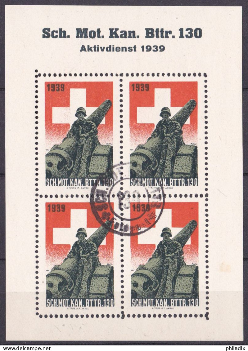 Schweiz Soldatenmarken O/used (Blk-37) - Vignetten