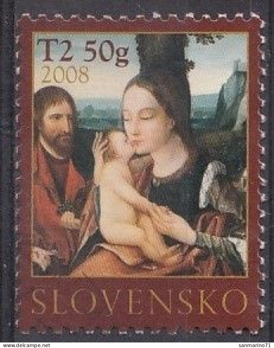 SLOVAKIA 592,used,falc Hinged,Christmas 2008 - Used Stamps