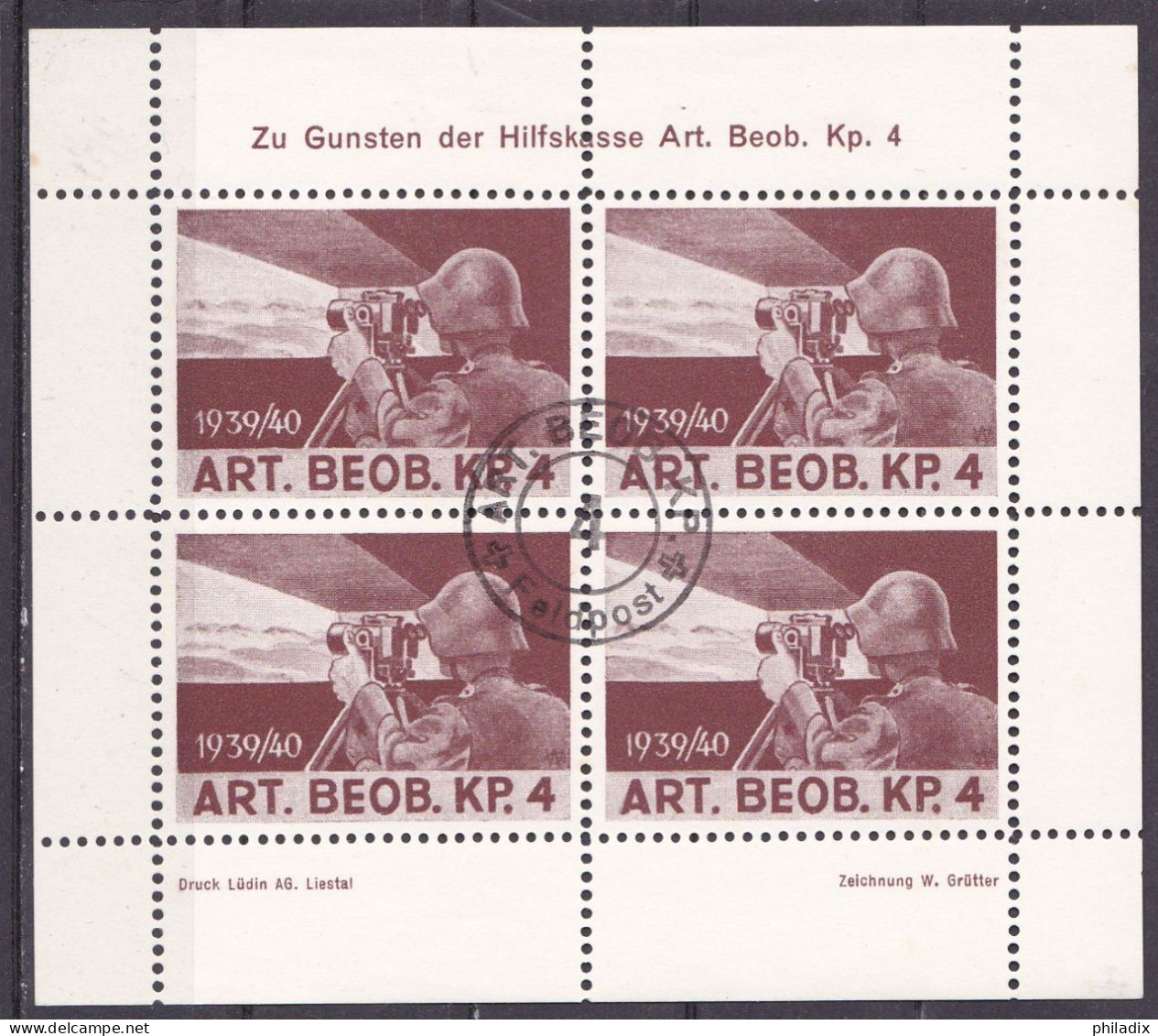 Schweiz Soldatenmarken O/used (Blk-43) - Vignetten