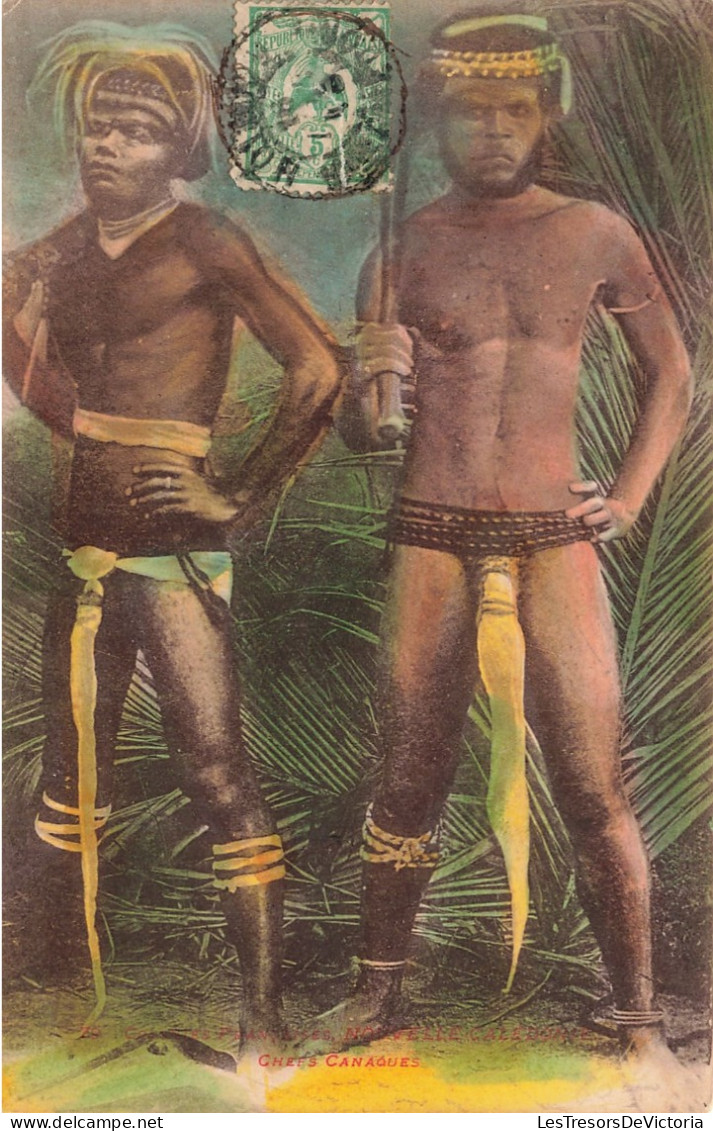 Nouvelle Calédonie - Chefs Canaques - Colorisé -  Carte Postale Ancienne - Neukaledonien