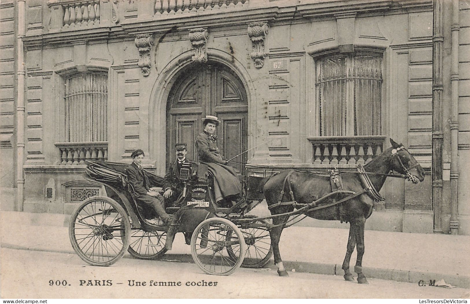 France - Paris - Une Femme Cocher - Attelage - Animé  -  Carte Postale Ancienne - Petits Métiers à Paris