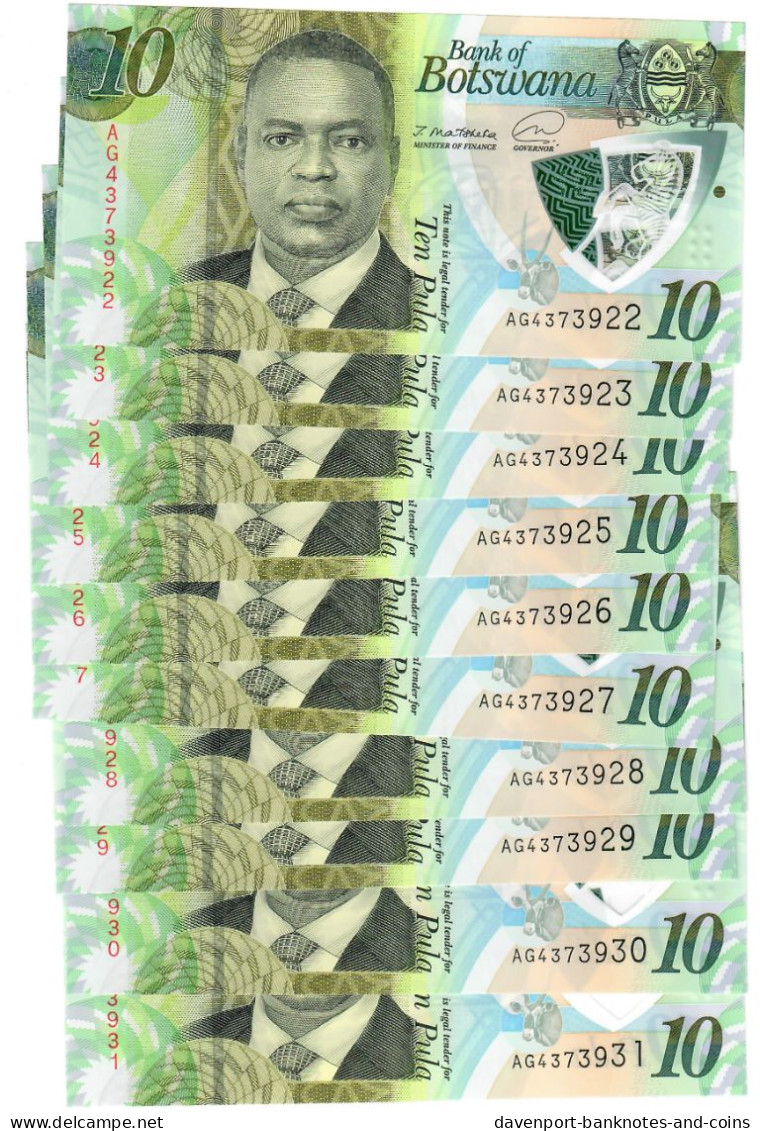 Botswana 10x 10 Pula 2021 UNC - Botswana