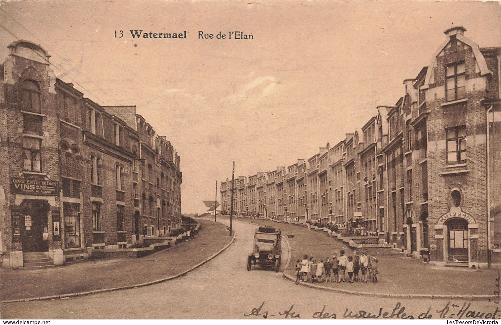 Belgique - Watermael - Rue De L'Elan - Photo Belge - Lumière - Animé - Automobile  -  Carte Postale Ancienne - Watermaal-Bosvoorde - Watermael-Boitsfort