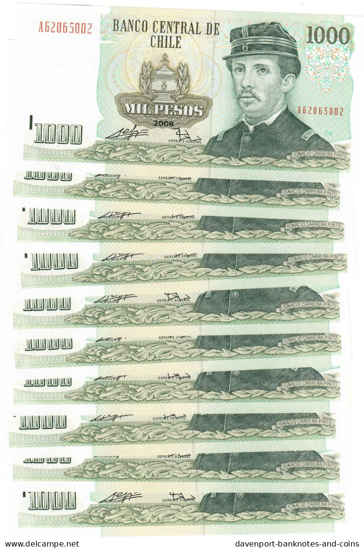 Chile 10x 1000 Pesos 2008 UNC - Chile