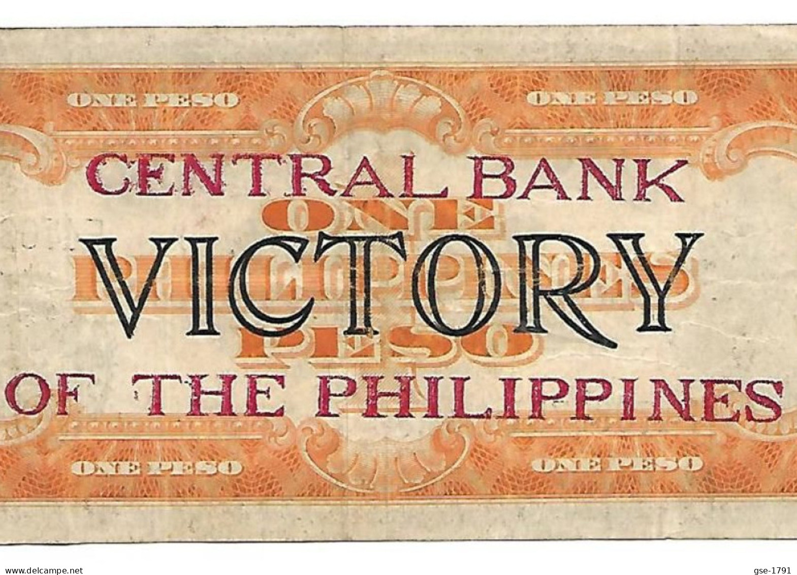 PHILIPPINES 1 Piso VICTORY N°66 MABINI  #117b     CENTRAL BANK  Moyen  TB - Philippines