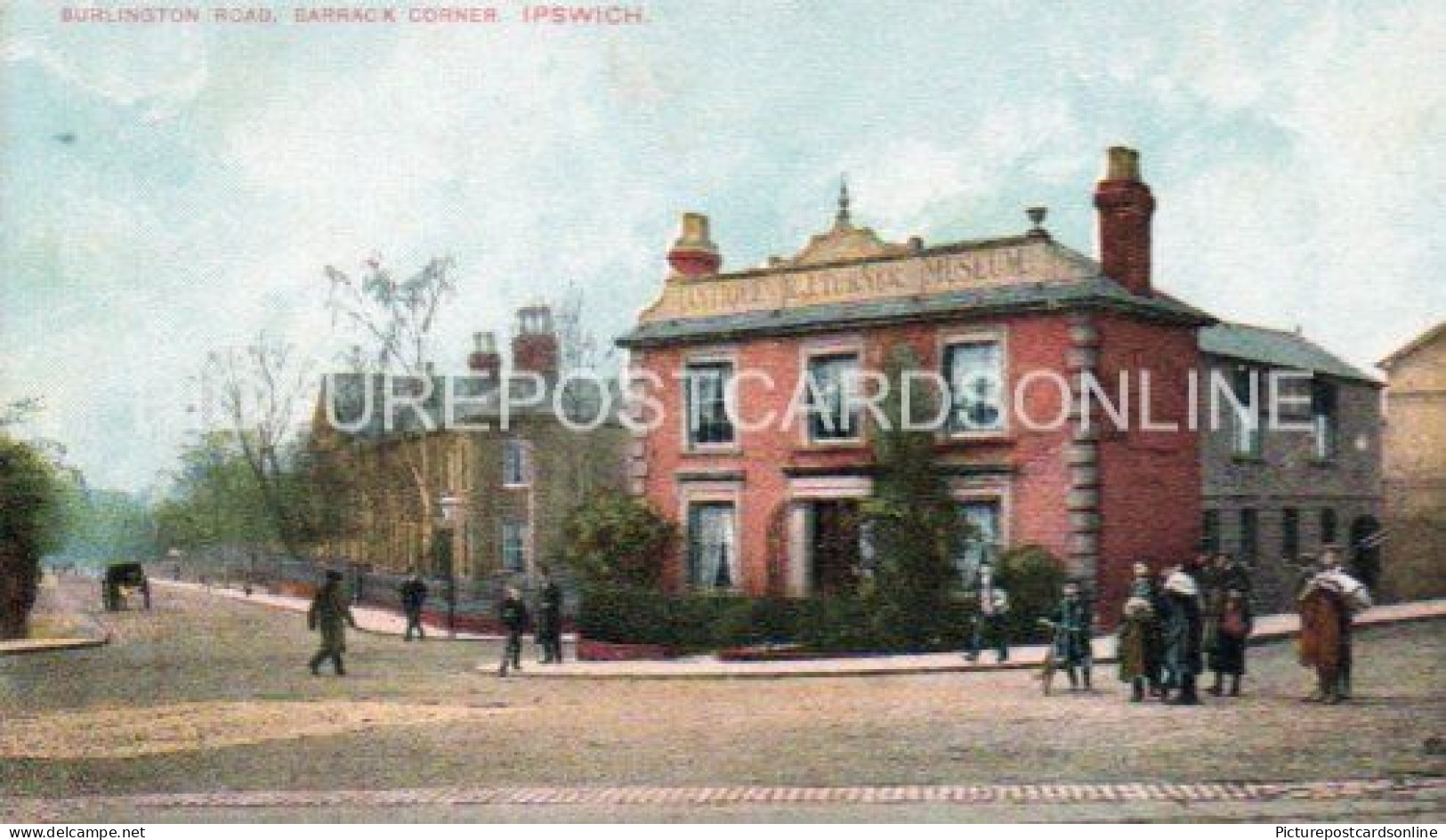 IPSWICH BURLINGTON ROAD BARRACK CORNER OLD COLOUR POSTCARD SUFFOLK - Ipswich