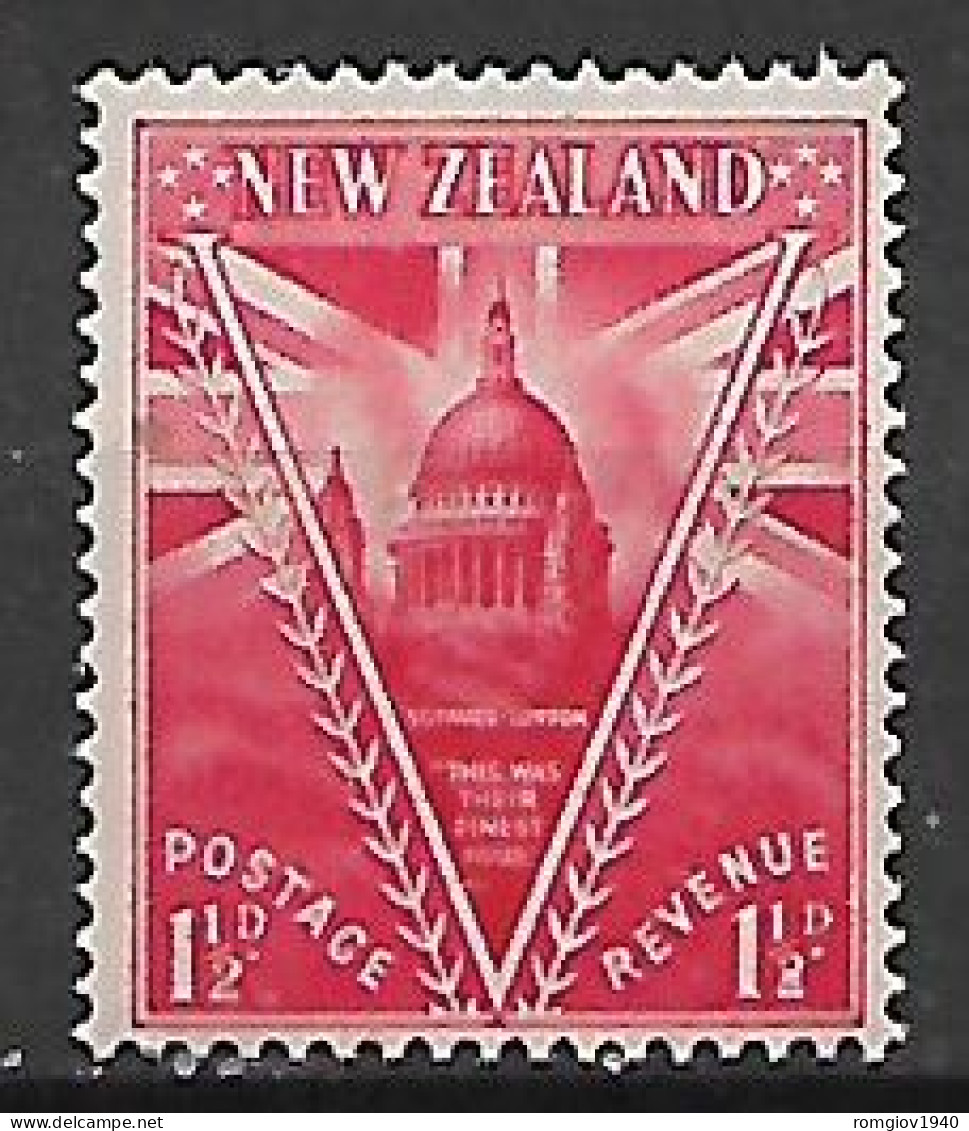 NUOVA ZELANDA  1945  ANNIVERSARIO DELLA VITTORIA  UNIF. 325  MNH XF - Unused Stamps