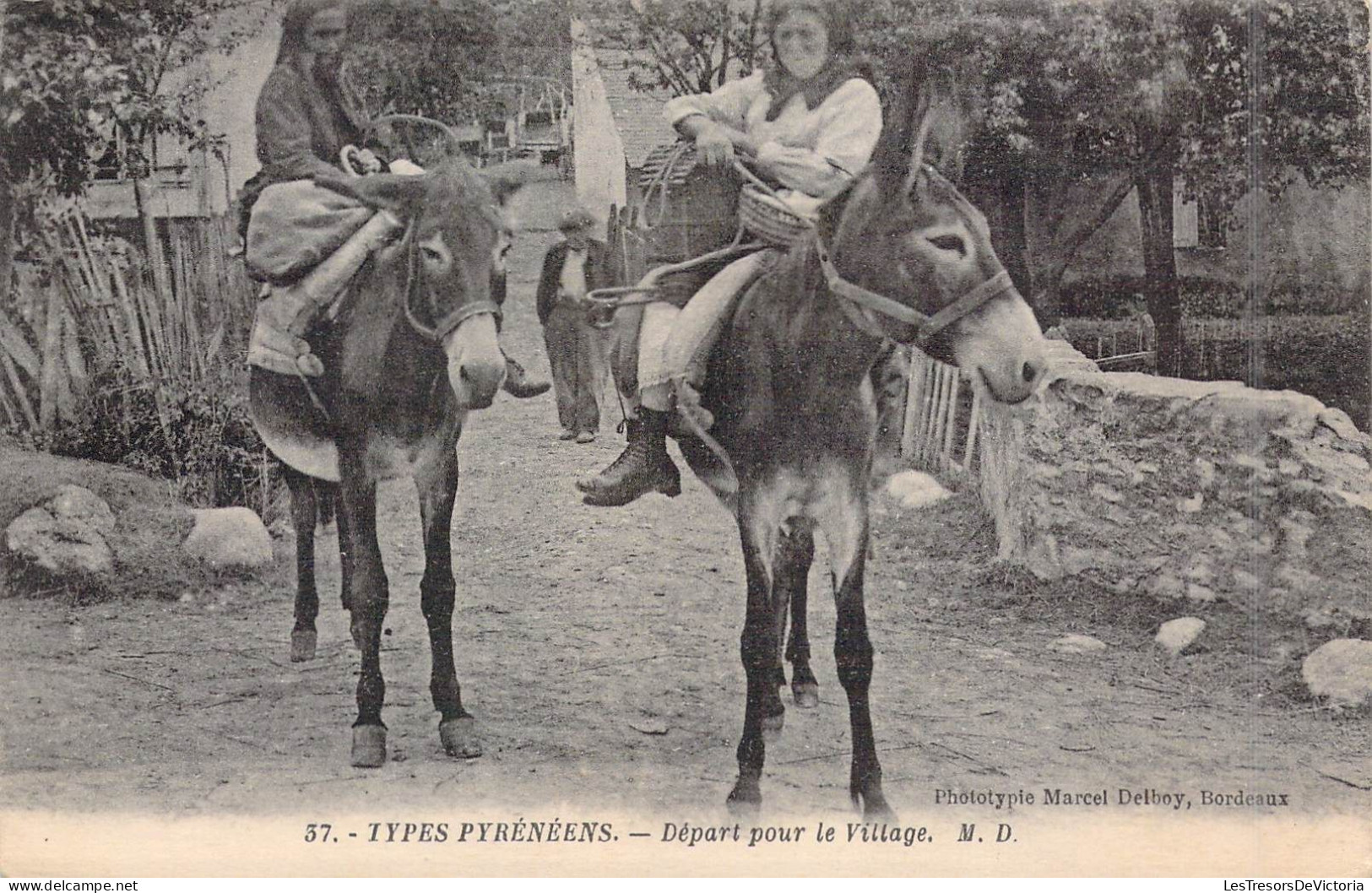 FOLKLORE - Types Pyrénéens - Départ Pour Le Village - Edit : Marcel Delboy - Carte Postale Ancienne - Sonstige & Ohne Zuordnung