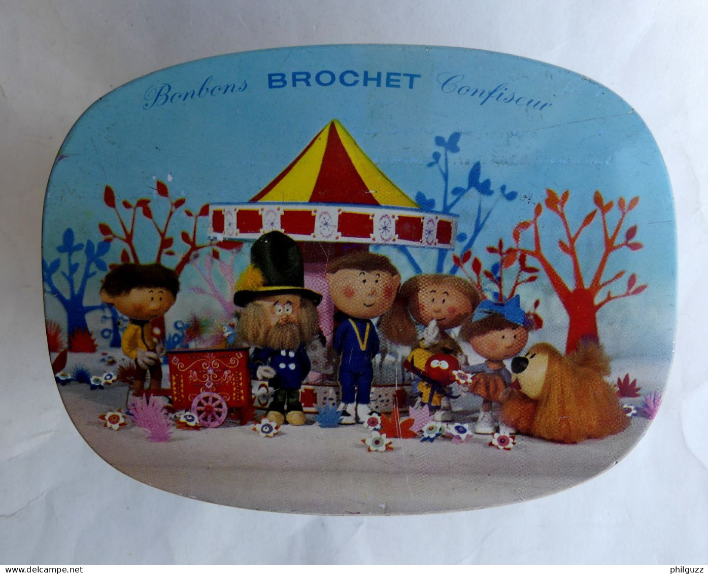 RARE BOITE En Métal BROCHET LE MANEGE ENCHANTE  Vers 1967 DANOT (2) - Art De La Table