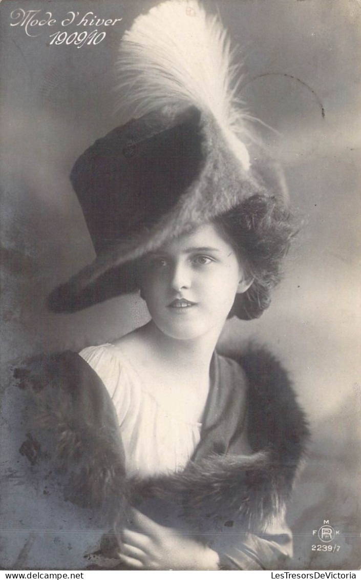 PHOTOGRAPHIE - Portrait - Femme - Chapeau - Mode D'Hiver 1909/10 - Carte Postale Ancienne - Fotografie