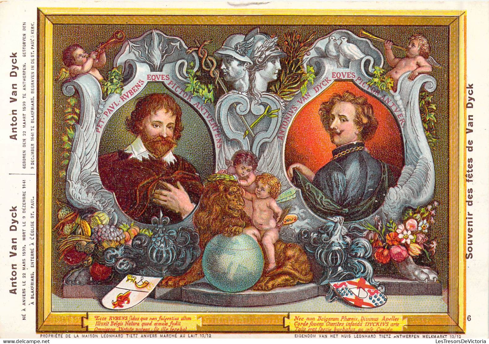 CELEBRITES - Peintre - Souvenir Des Fêtes De Van Dyck - Carte Postale Ancienne - Artiesten