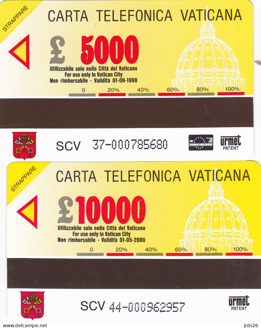 Vatican 2 Phonecards Urmet - - - SCV 37, SCV 44 (mint) - Vaticano