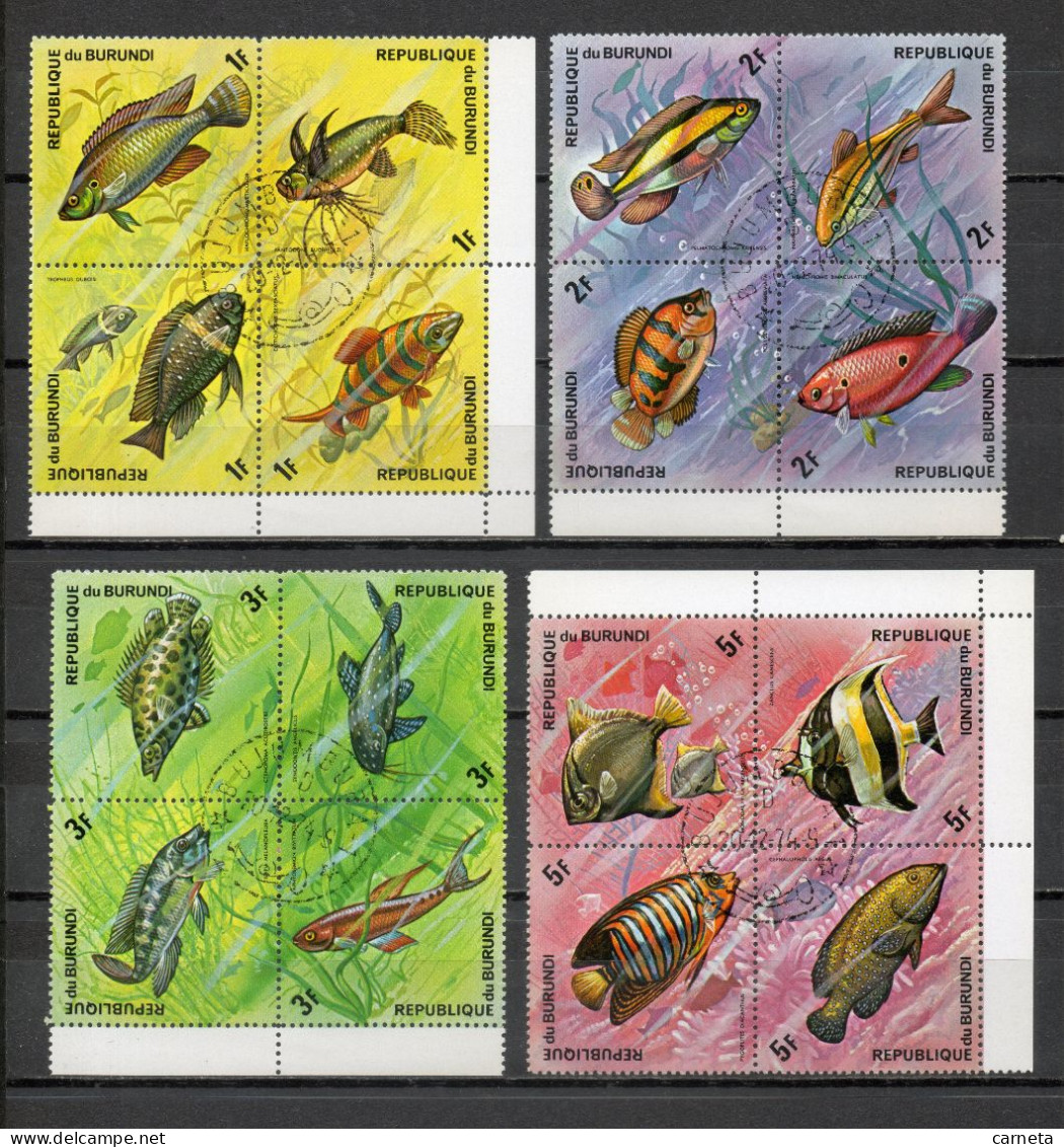 BURUNDI  N° 567 à 611   OBLITERES COTE 4.20€    POISSON ANIMAUX FAUNE - Gebruikt