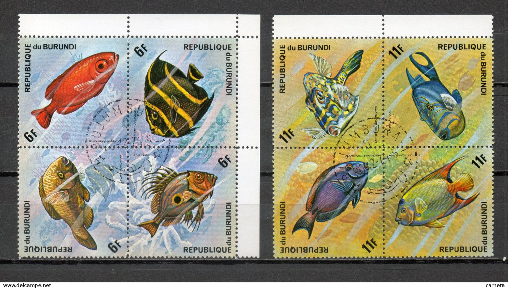 BURUNDI  N° 567 à 611   OBLITERES COTE 4.20€    POISSON ANIMAUX FAUNE - Gebruikt