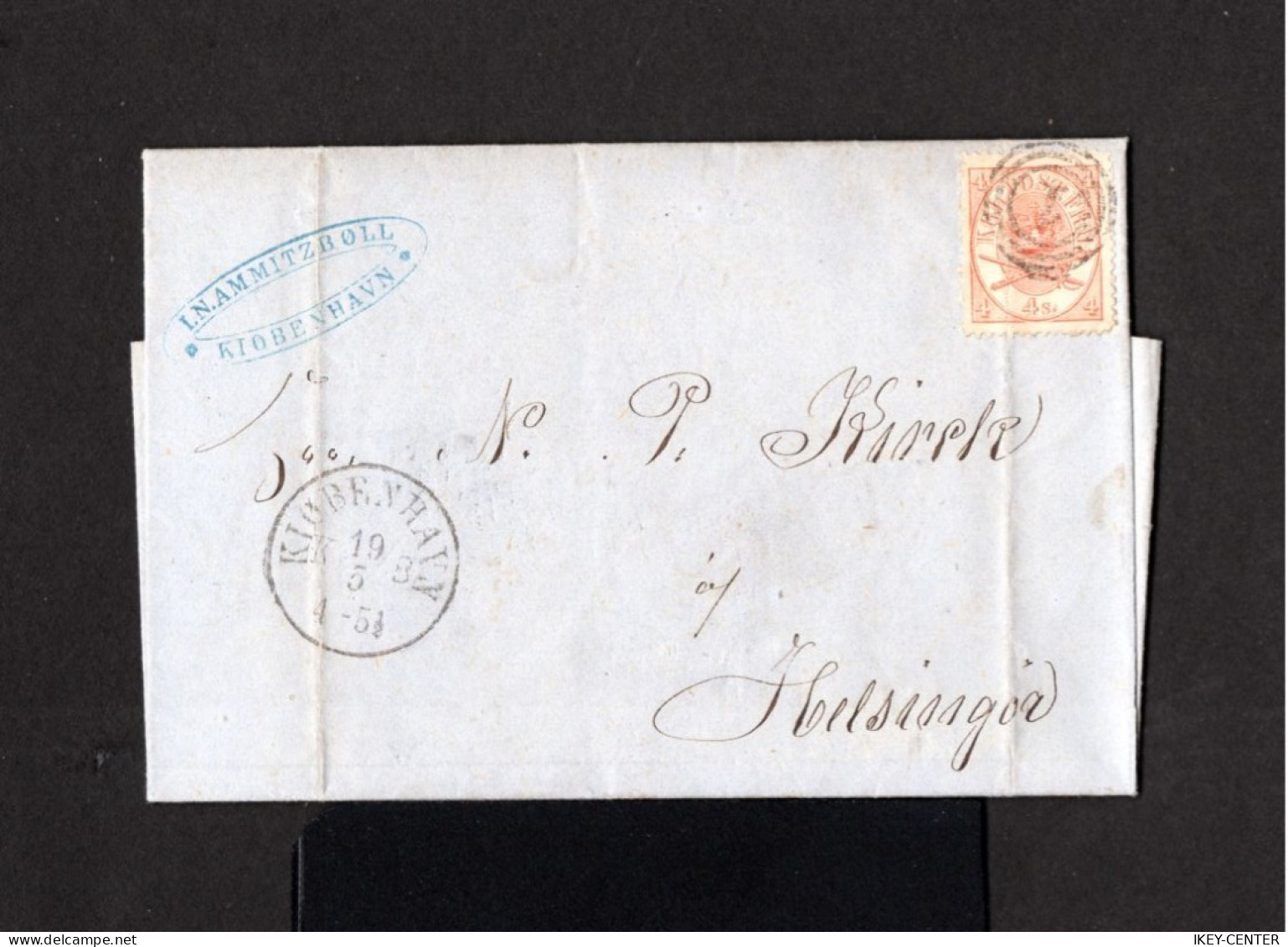 S4112-DENMARK-COVER LETTER COPENHAGEN To HELSINGOR 1866.LETTRE.Carta DINAMARCA - Briefe U. Dokumente