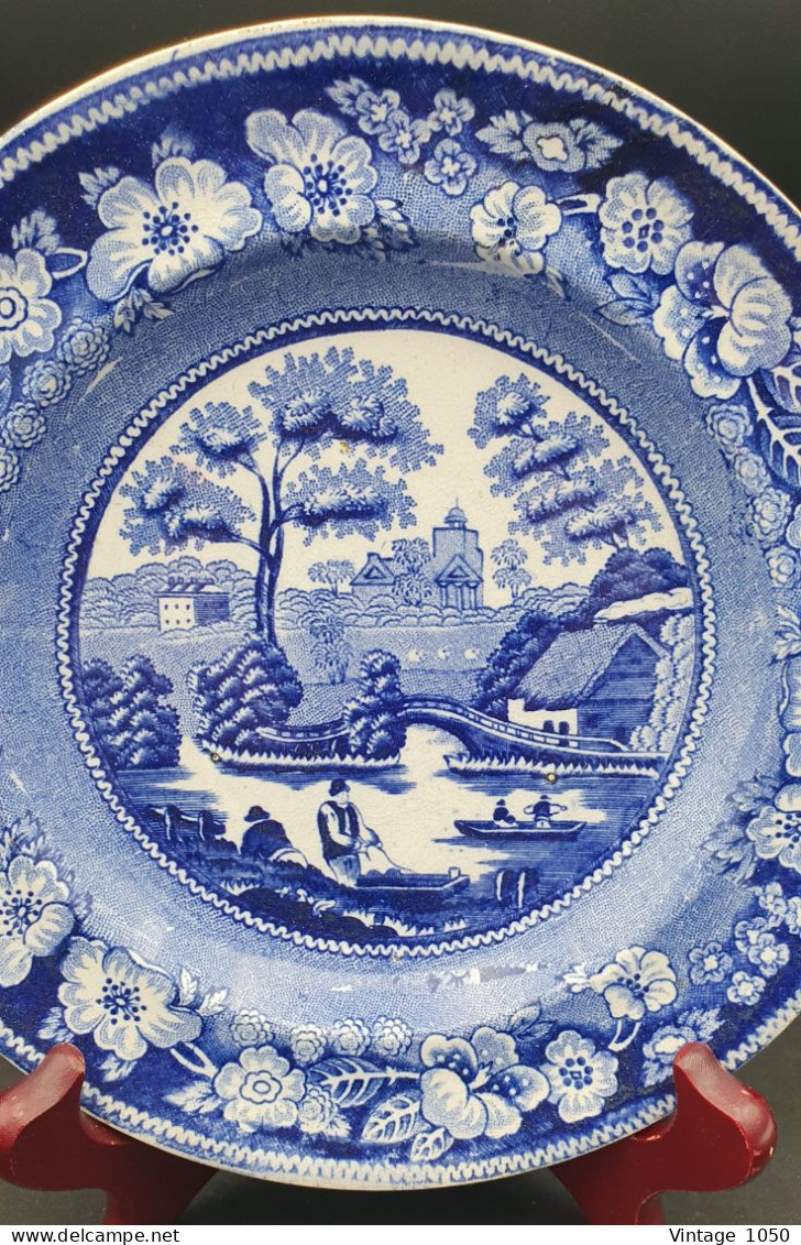 Assiette Ancienne MAASTRICHT  19cm Déco Bleue  1895 #200934 - Maastricht (NLD)