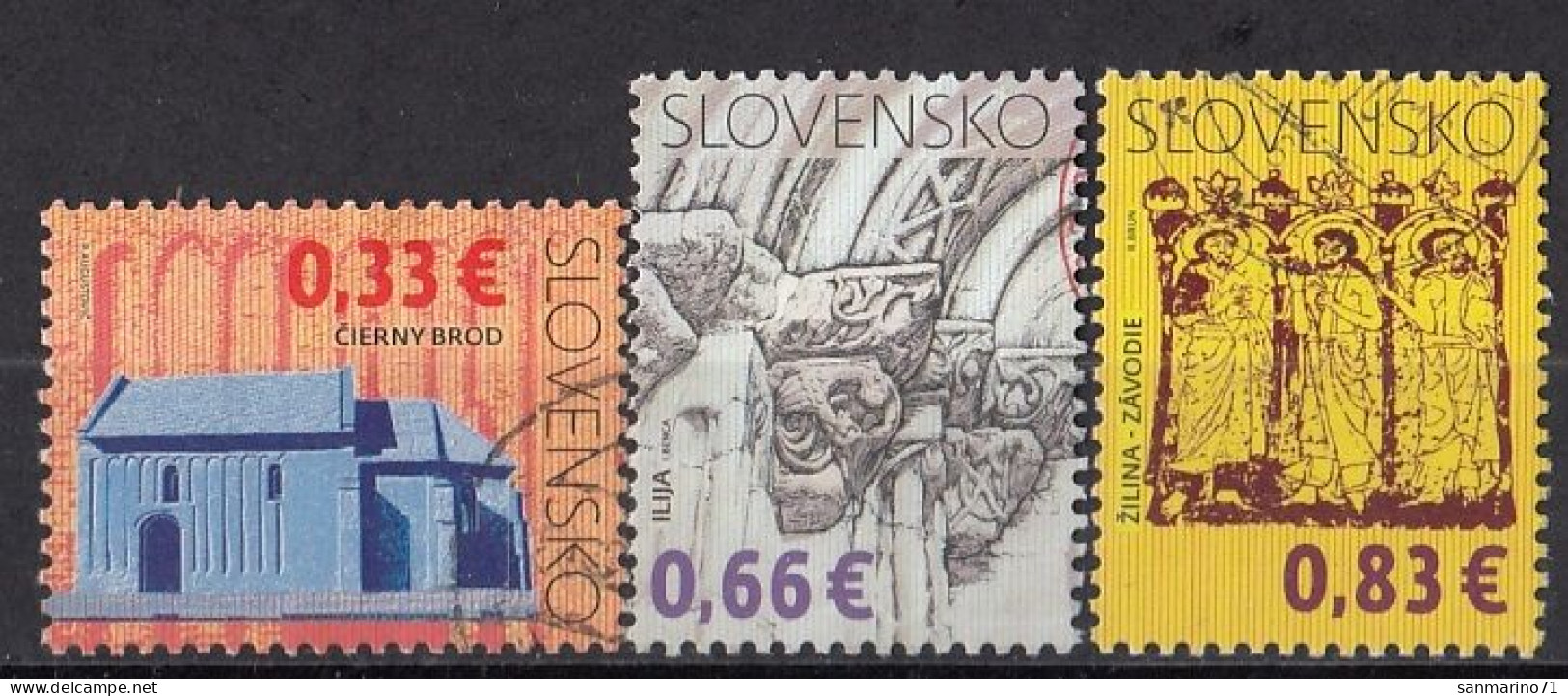 SLOVAKIA 605-607,used,falc Hinged - Usados