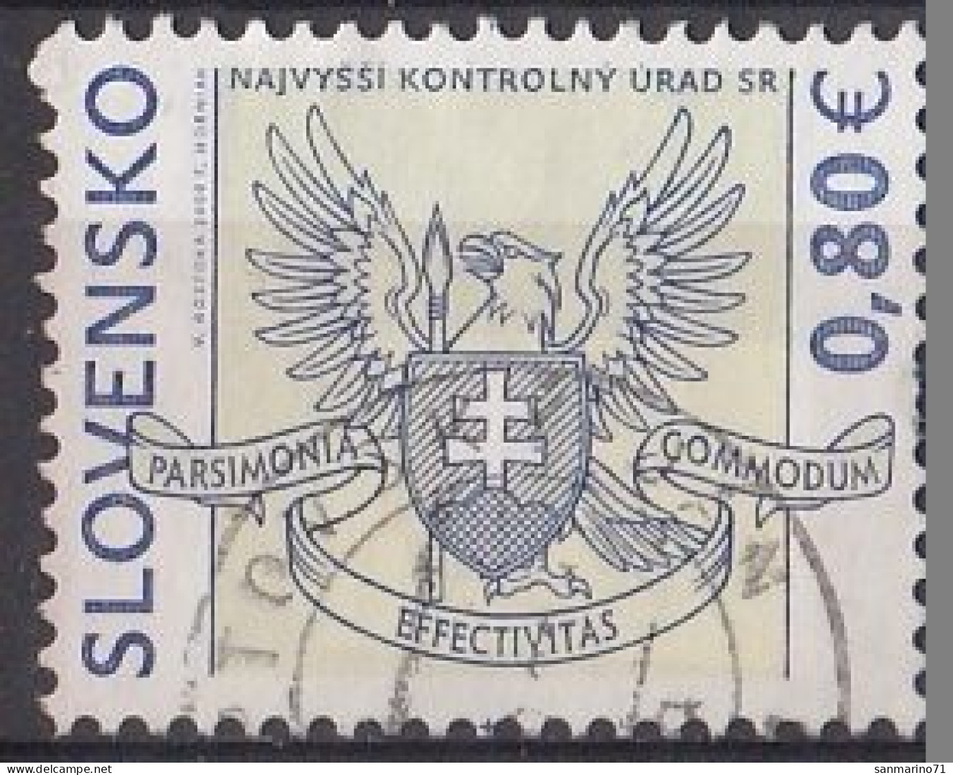 SLOVAKIA 614,used,falc Hinged - Usati