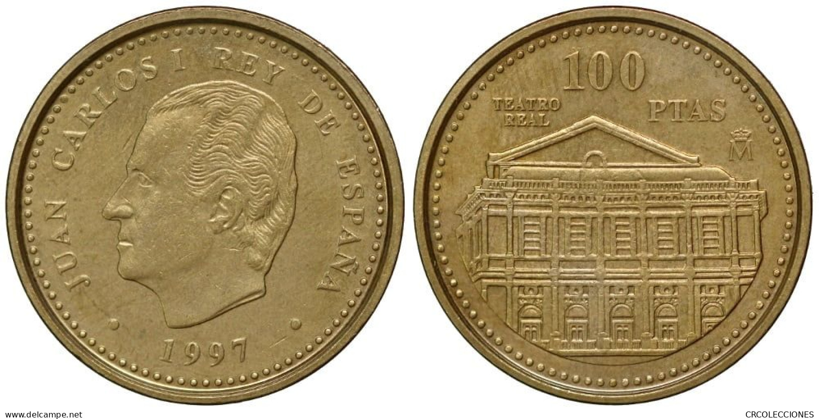 C1997 MONEDA ESPAÑA 100 PESETAS 1997 FLOR ABAJO SIN CIRCULAR - 100 Peseta