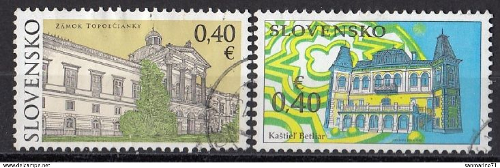 SLOVAKIA 638-639,used,falc Hinged - Usados