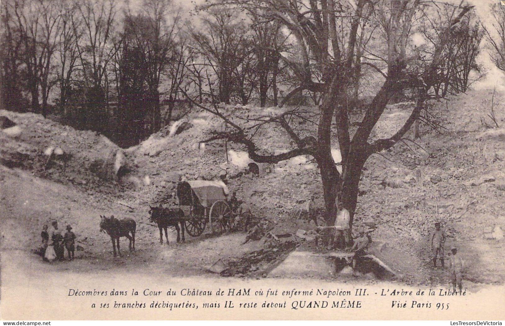 FRANCE - 80 - HAM - Décombres Dans La Cour Du Château - L'arbre De La Liberté - Carte Postale Animée - Ham