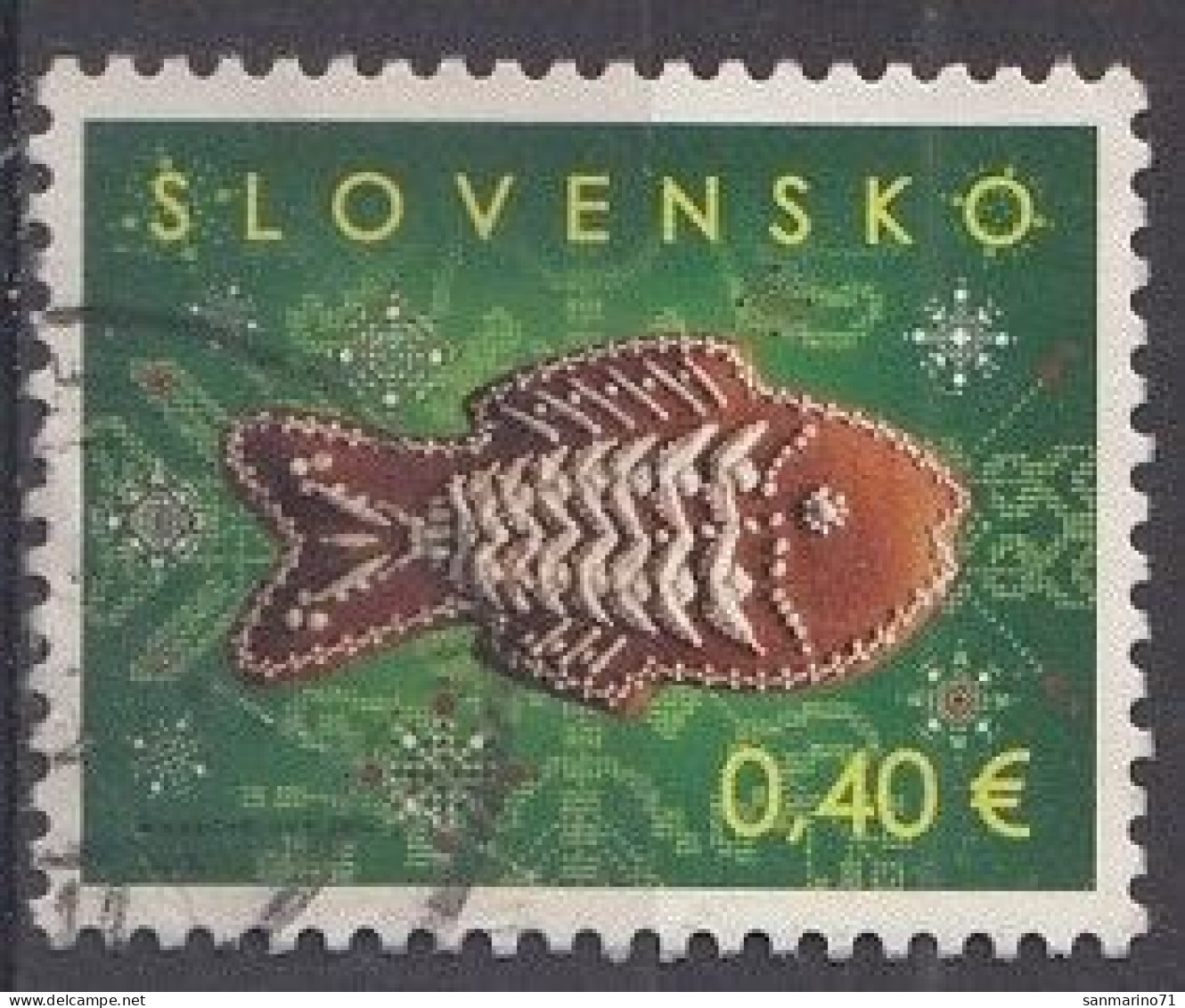 SLOVAKIA 670,used,falc Hinged,Christmas 2011 - Usados