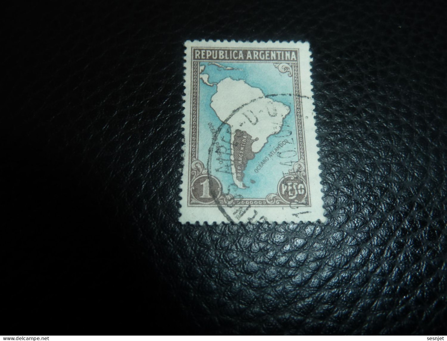 Républica Argentina - Productions Carte - 1 Peso - Yt 380 - Sépia Et Bleu Clair - Oblitéré - Année 1935 - - Used Stamps