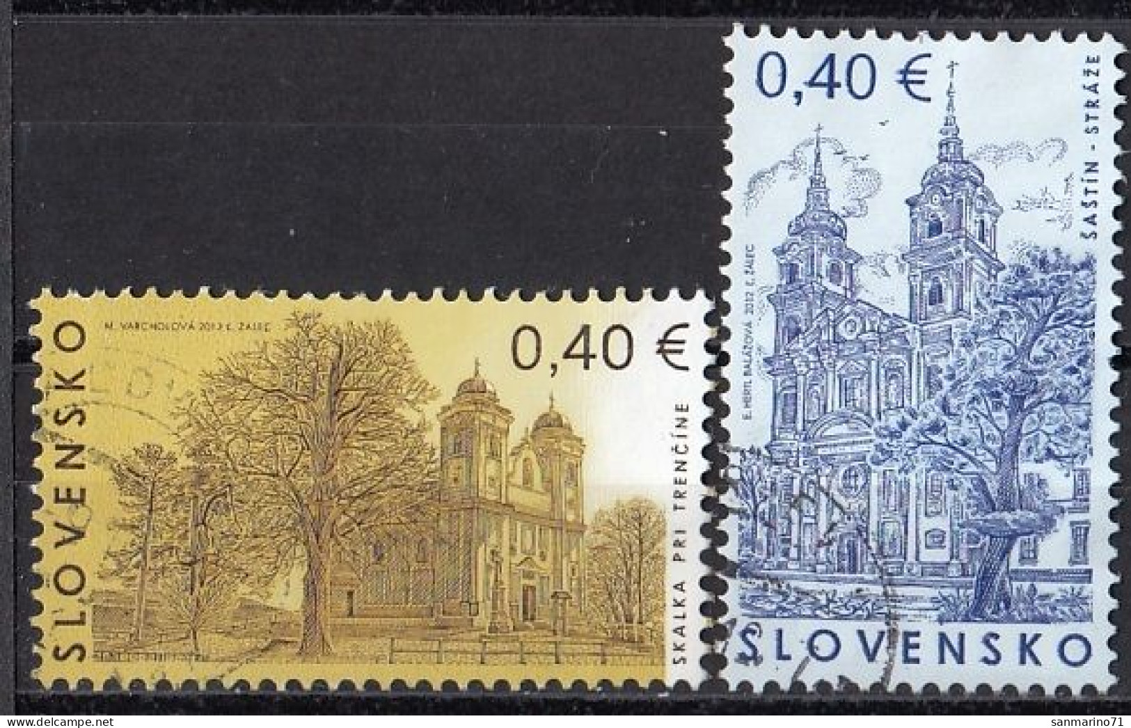 SLOVAKIA 688-689,used,falc Hinged - Usados