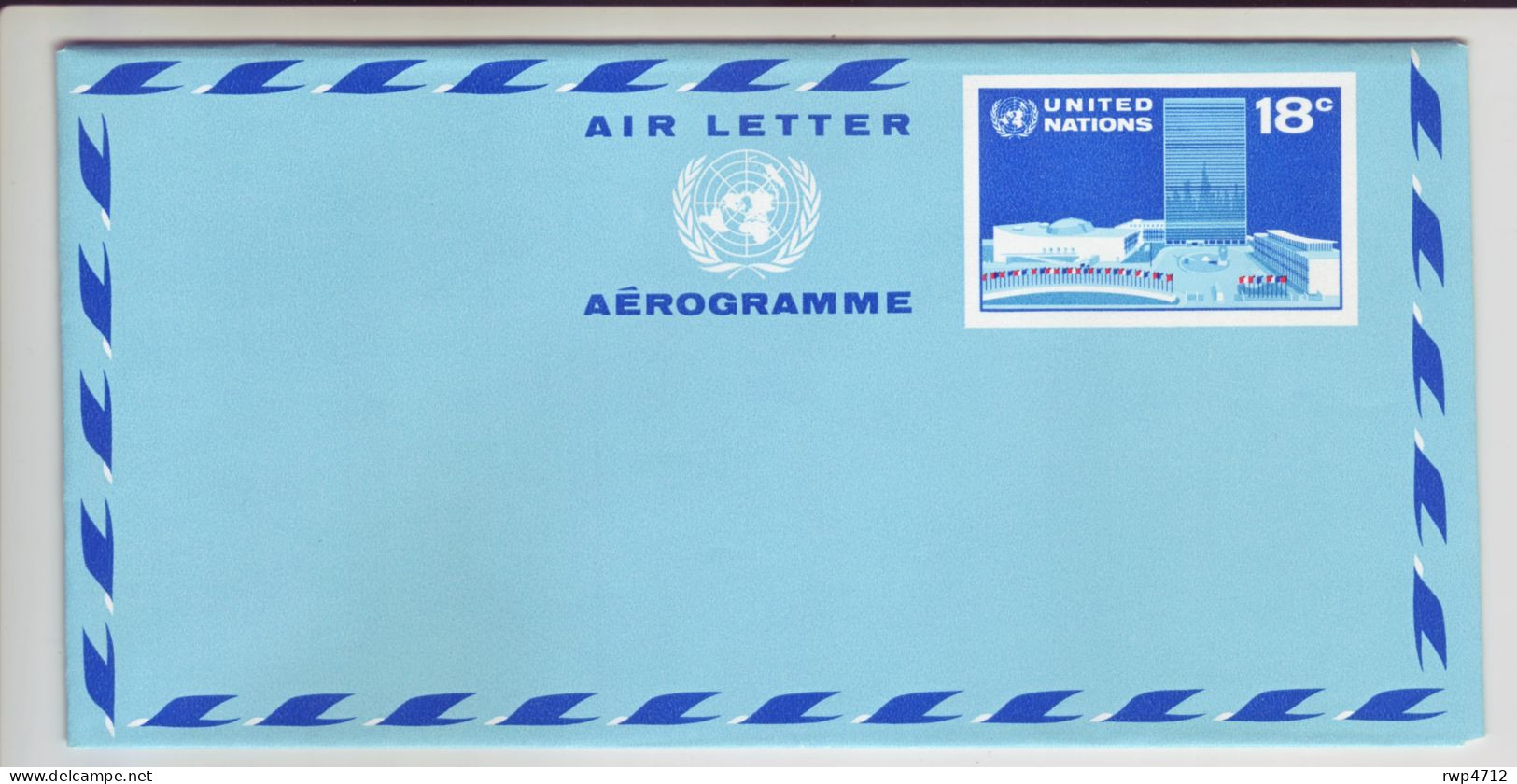 UNO-New York    Aerogramme  18c Mint - Airmail