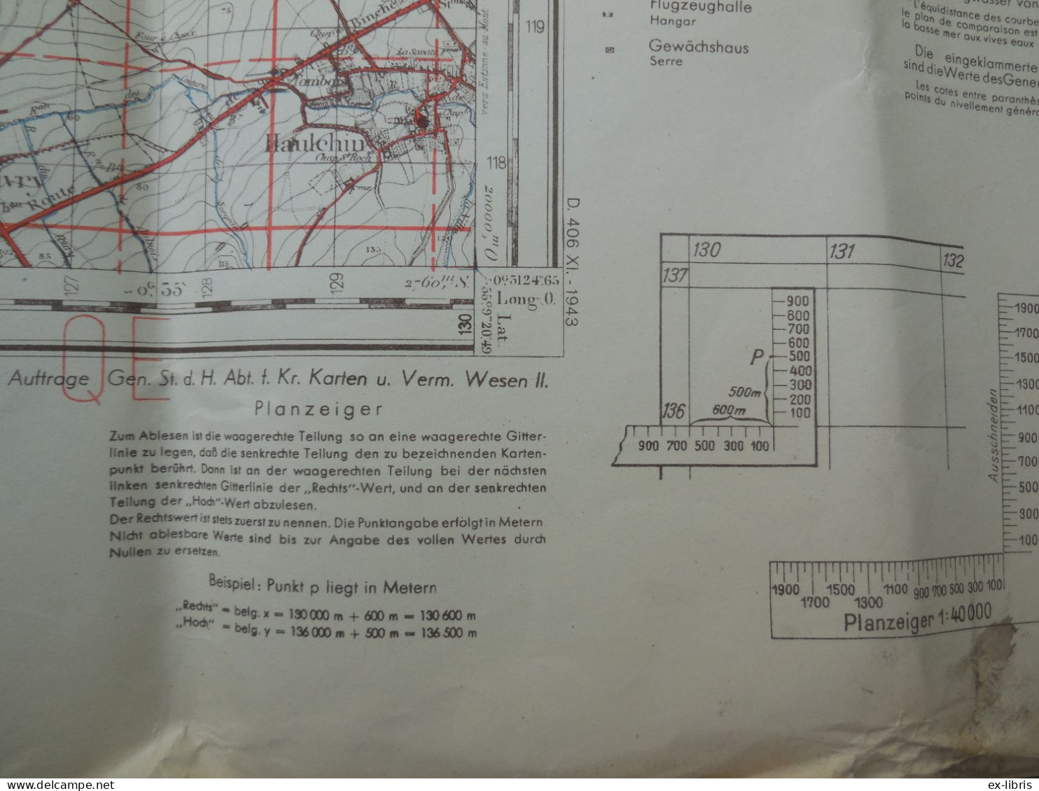 MONS - Deutsche Heereskarte Ausgabe Nr. 2 - Stand 1907. Blatt Nr. 45 ( Blaton - Mons ) (carte D'état-major). - Documents