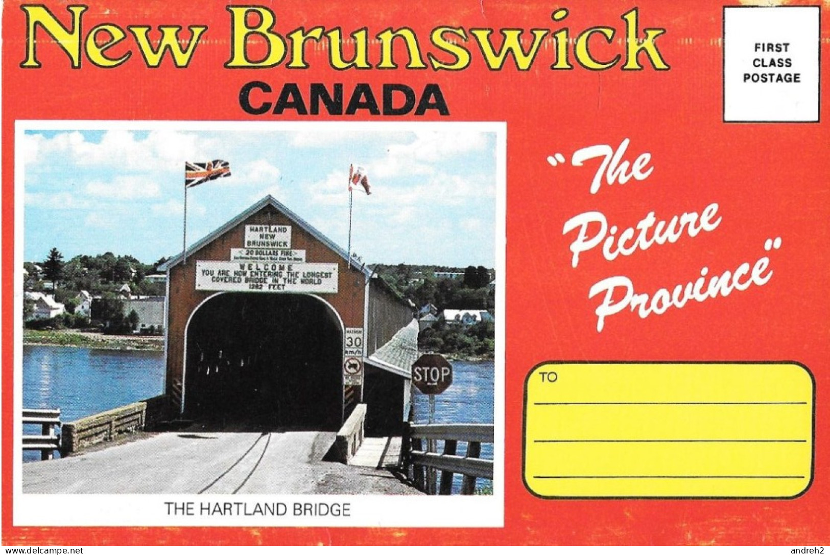 Nouveau-Brunswick Canada - 14 Offiicial Views Of The HARTLAND BRIDGE - Souvenir Folder - Carnet Souvenir - Autres & Non Classés