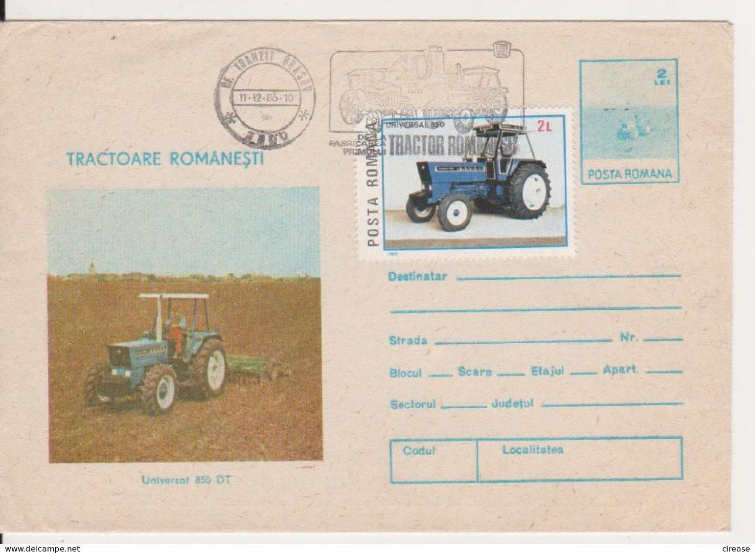 AGRICULTURE TRACTOR  POSTAL STATIONERY 1985 - Agriculture