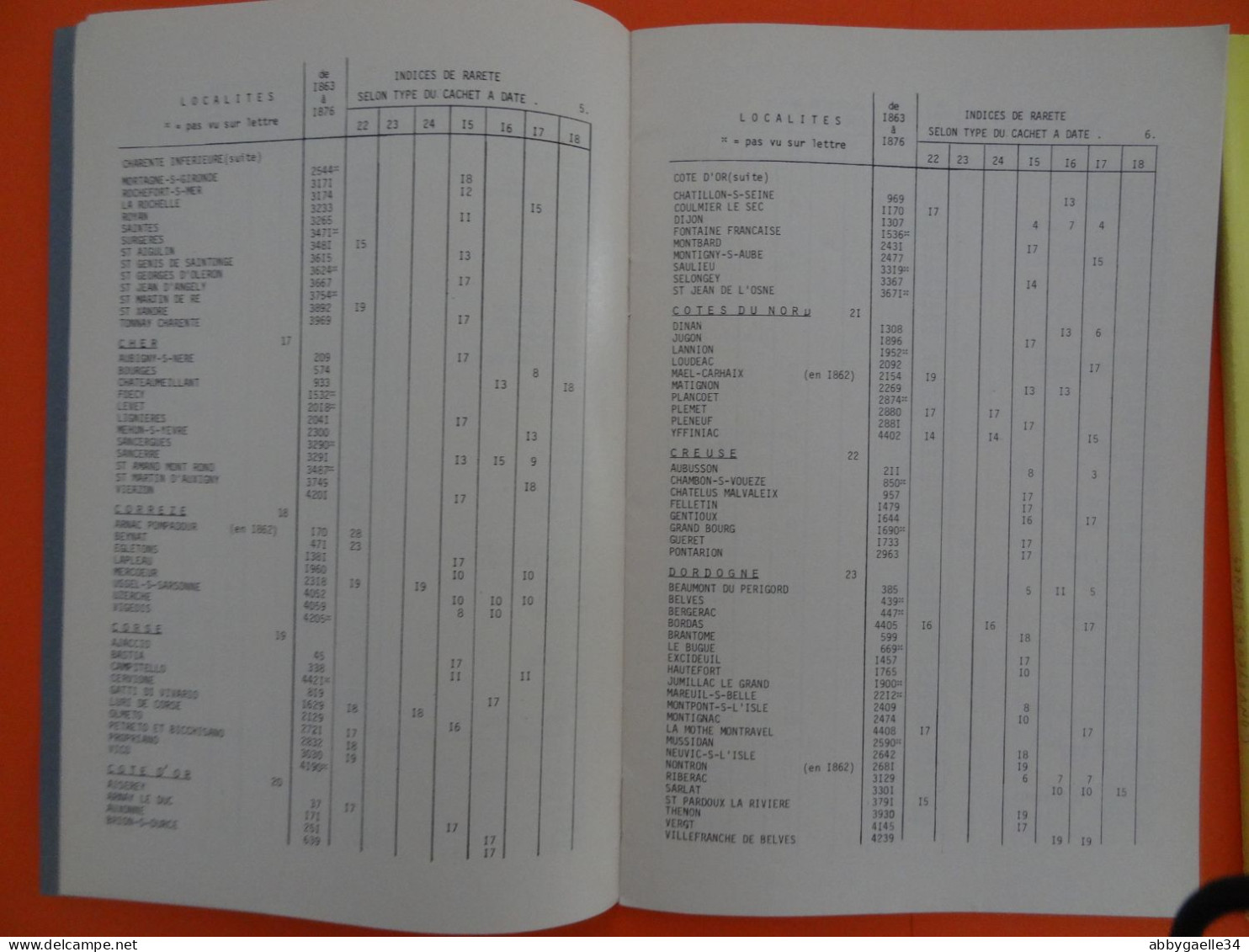 1980 Catalogue Des Cachets Petits Chiffres Des Gros Chiffres De Jean Pothion La Poste Aux Lettres Couverture Bleu - Frankreich