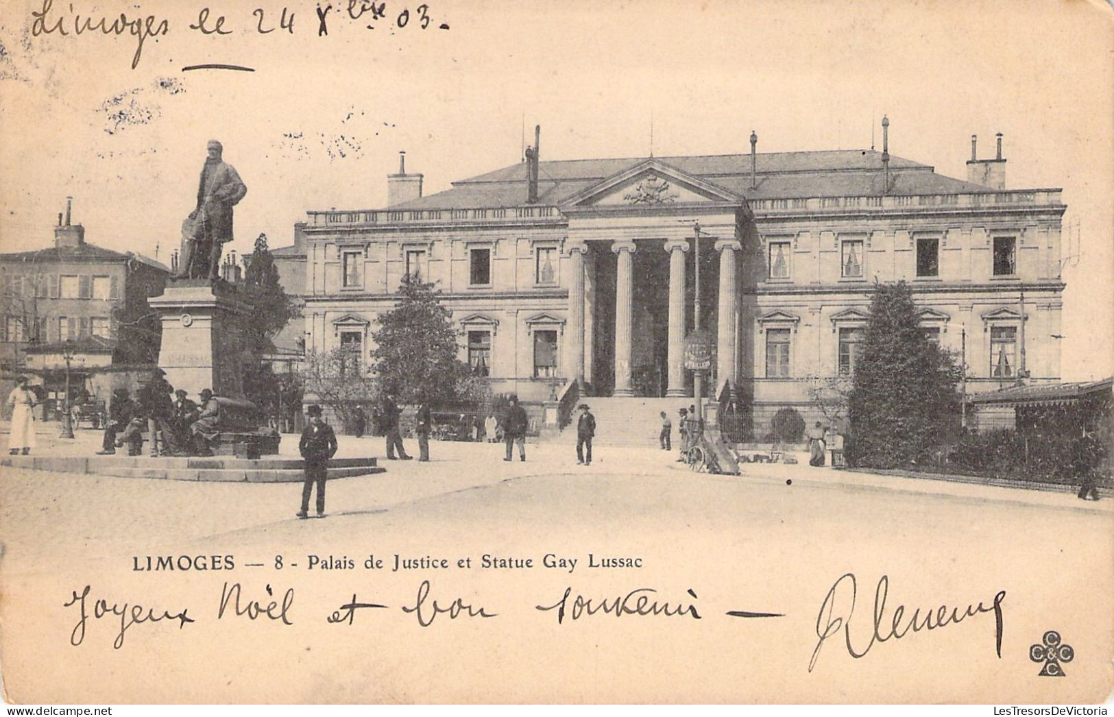 FRANCE - 87 - LIMOGES - Palais De Justiceet Statue Gay Lussac - Carte Postale Animée - Limoges