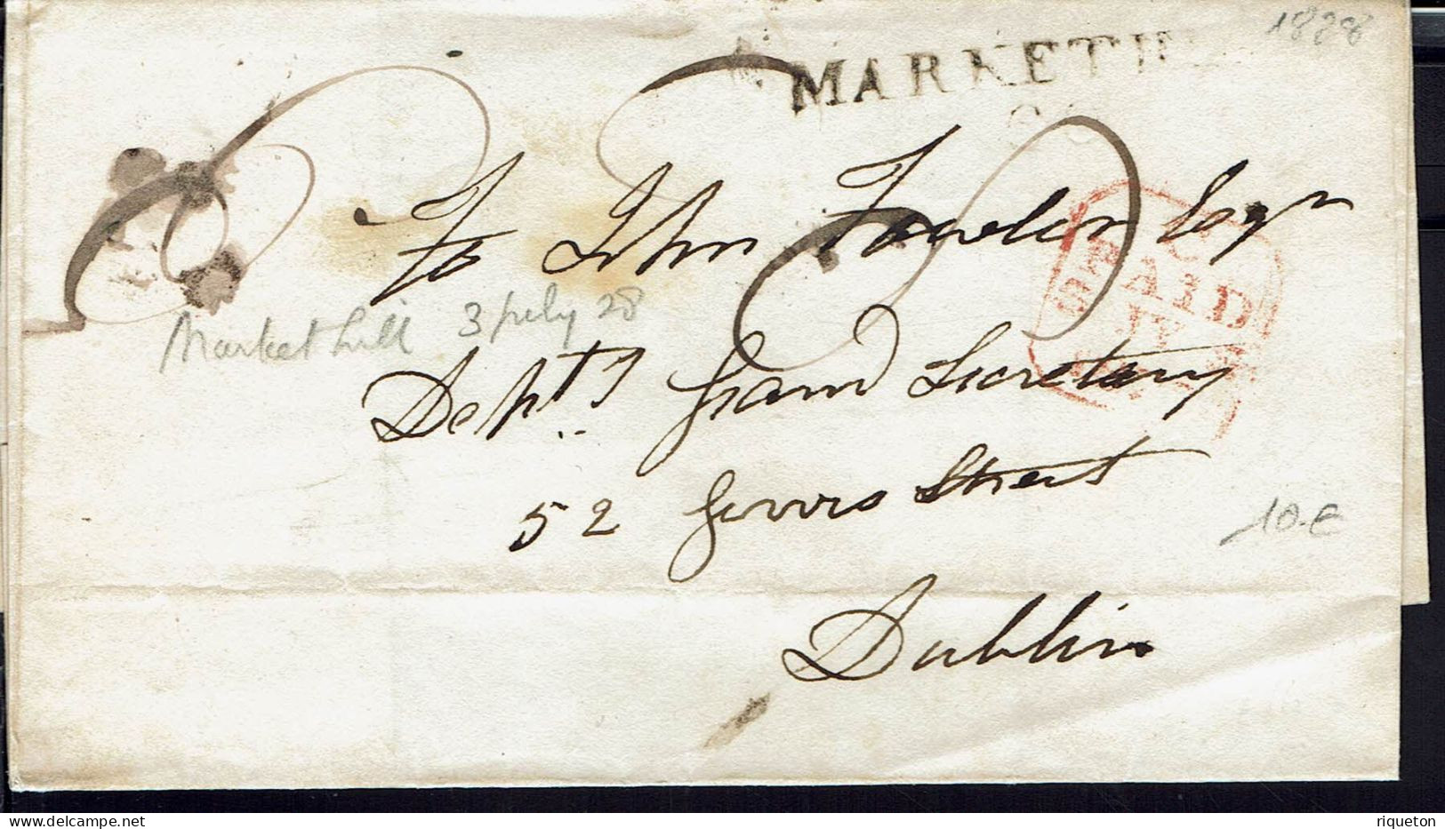 Irlande. Lettre De Markethill Pour Dublin. Cachet Paid. Sans Texte. B/TB. - Briefe U. Dokumente